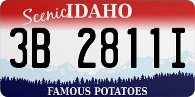 ID license plate 3B2811I