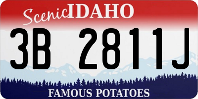 ID license plate 3B2811J