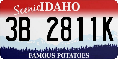 ID license plate 3B2811K