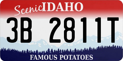 ID license plate 3B2811T