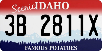 ID license plate 3B2811X