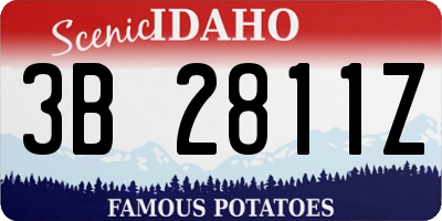 ID license plate 3B2811Z