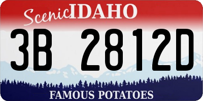 ID license plate 3B2812D