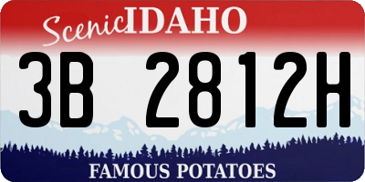 ID license plate 3B2812H