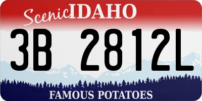 ID license plate 3B2812L