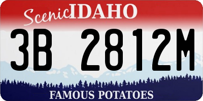 ID license plate 3B2812M
