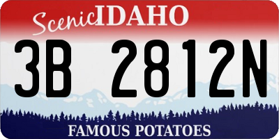 ID license plate 3B2812N