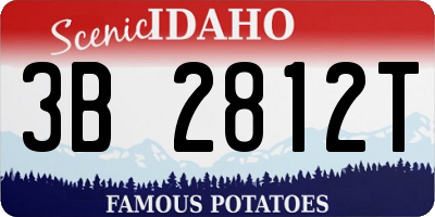 ID license plate 3B2812T