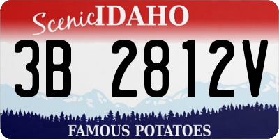 ID license plate 3B2812V