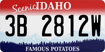 ID license plate 3B2812W