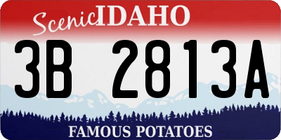 ID license plate 3B2813A