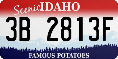 ID license plate 3B2813F