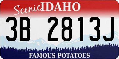 ID license plate 3B2813J