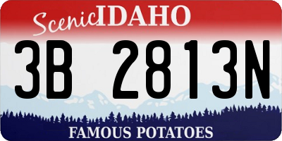ID license plate 3B2813N