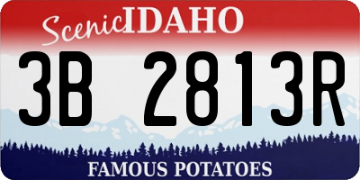 ID license plate 3B2813R
