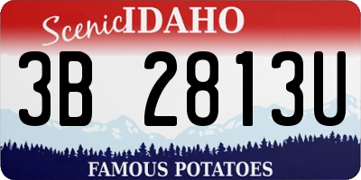 ID license plate 3B2813U