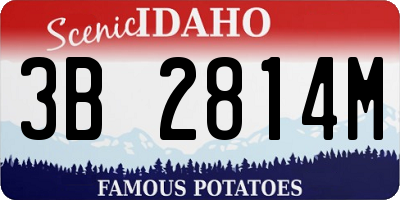 ID license plate 3B2814M