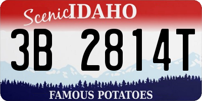 ID license plate 3B2814T