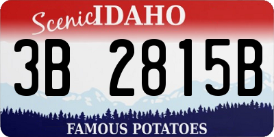ID license plate 3B2815B
