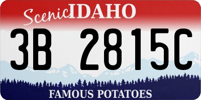ID license plate 3B2815C