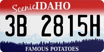 ID license plate 3B2815H