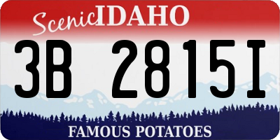 ID license plate 3B2815I