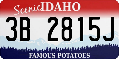 ID license plate 3B2815J