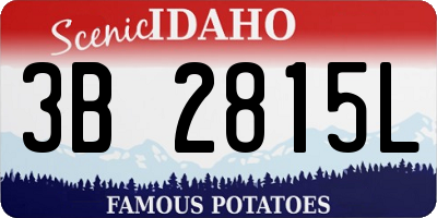 ID license plate 3B2815L