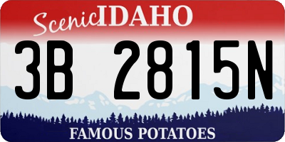 ID license plate 3B2815N