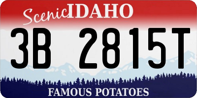 ID license plate 3B2815T