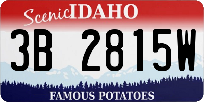 ID license plate 3B2815W