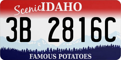 ID license plate 3B2816C