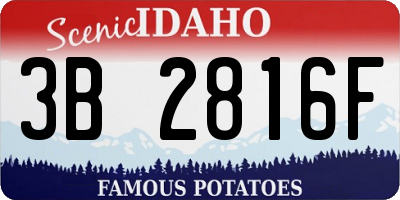 ID license plate 3B2816F