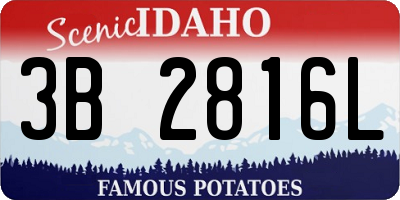 ID license plate 3B2816L