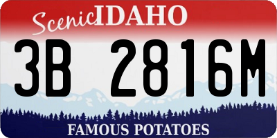 ID license plate 3B2816M