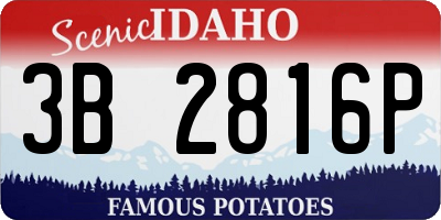 ID license plate 3B2816P