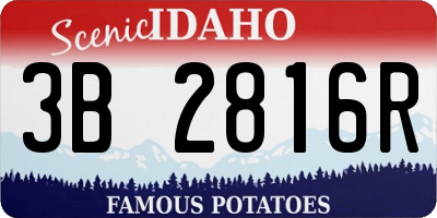 ID license plate 3B2816R