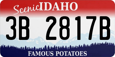 ID license plate 3B2817B