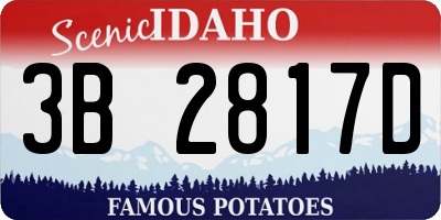 ID license plate 3B2817D