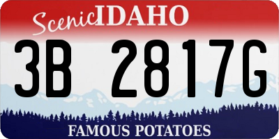 ID license plate 3B2817G