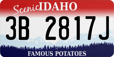 ID license plate 3B2817J