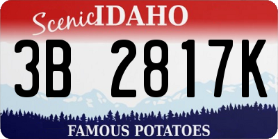 ID license plate 3B2817K