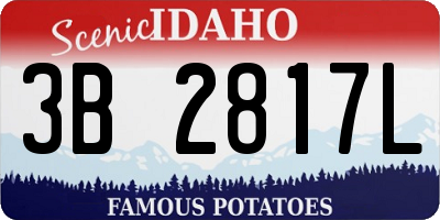 ID license plate 3B2817L