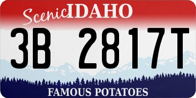 ID license plate 3B2817T