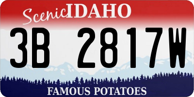 ID license plate 3B2817W