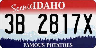ID license plate 3B2817X