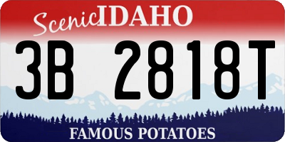 ID license plate 3B2818T