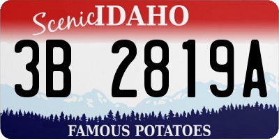 ID license plate 3B2819A
