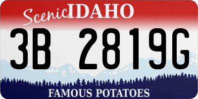 ID license plate 3B2819G
