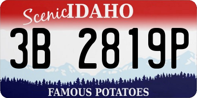 ID license plate 3B2819P